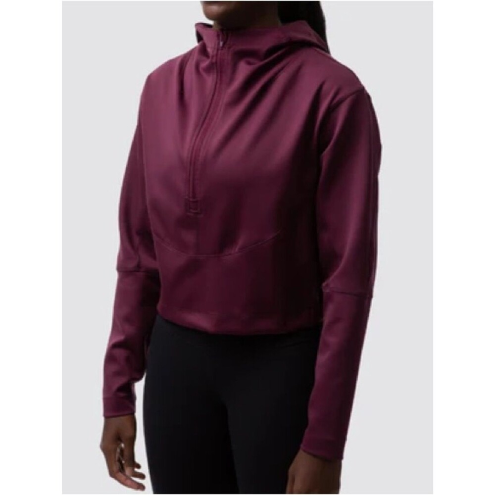 Born Primitive Weekender Pullover Burgundy Maroon Hood Pockets Size Medium